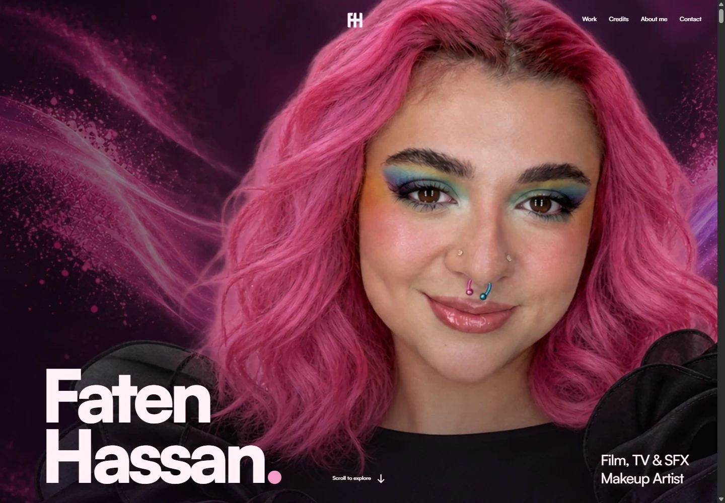 Faten Hassan — موقع حقيقي من تصميم وتنفيذ أحمد رصاص