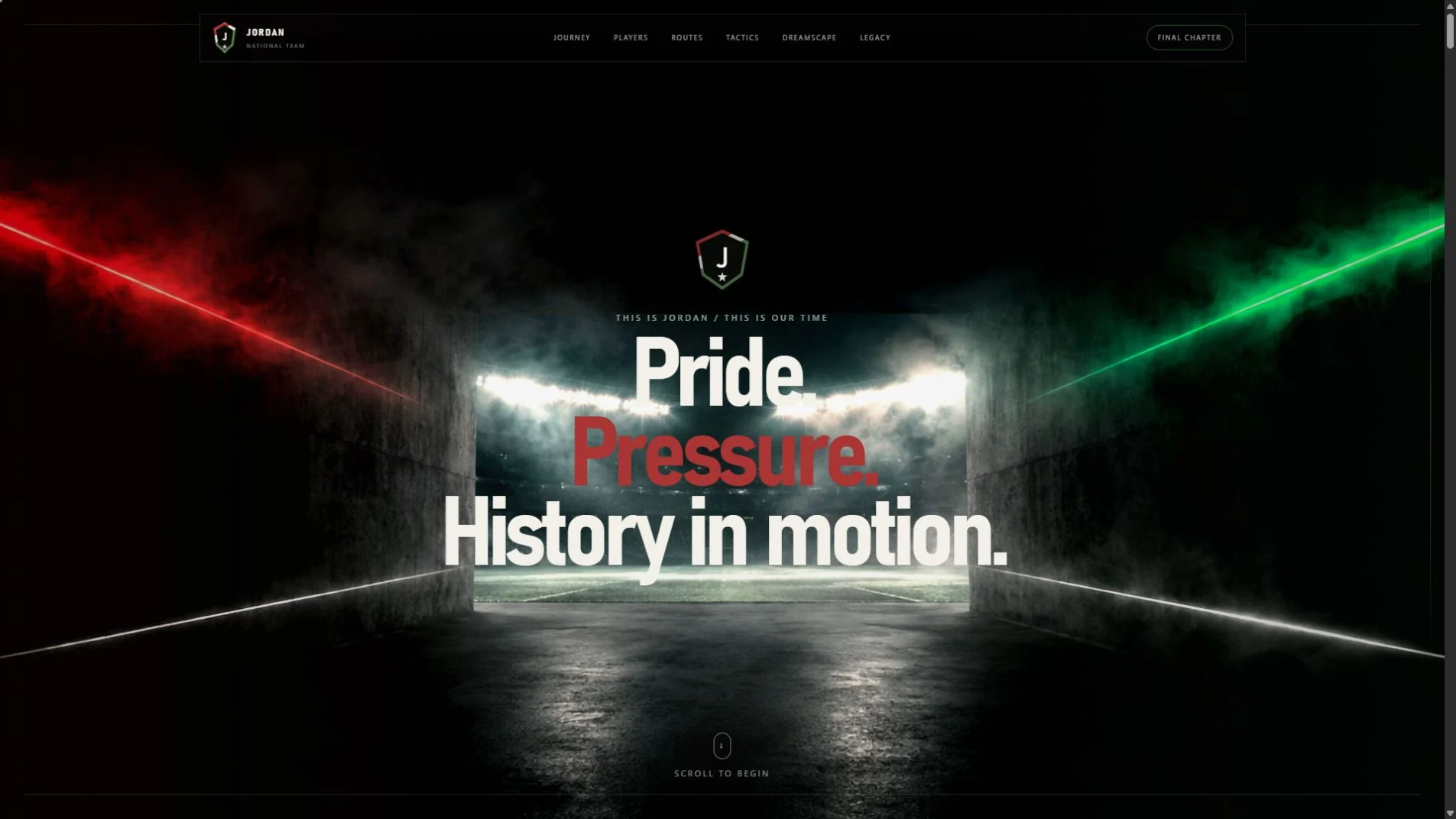 Jordan National Team — a real website designed and built by Ahmad Rasas