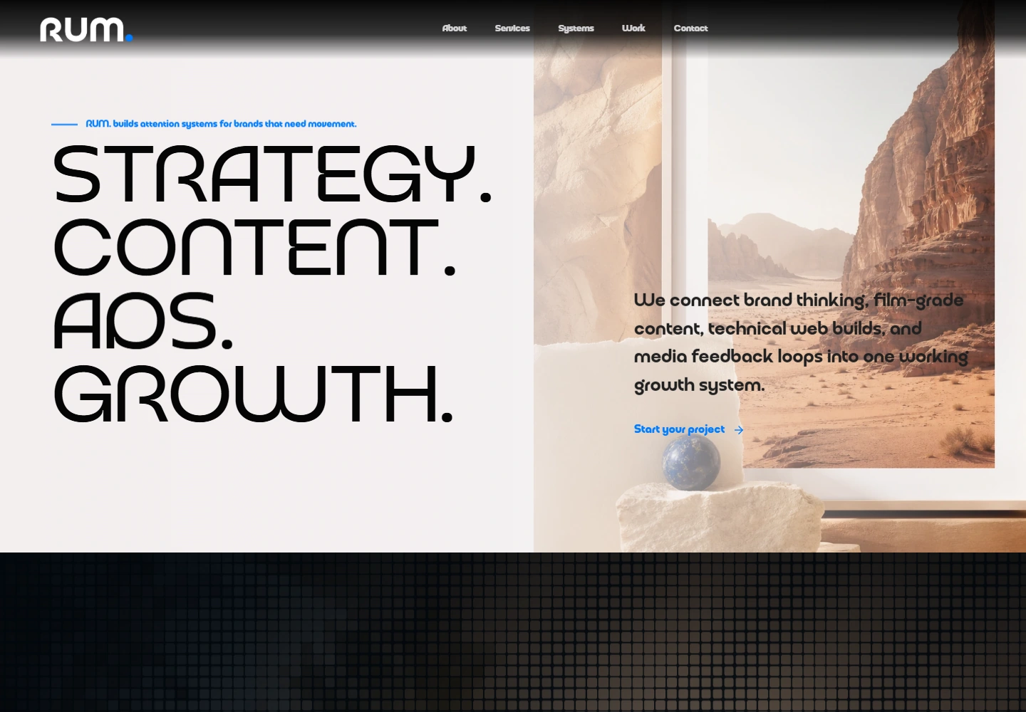 RUM Marketing Agency — موقع حقيقي من تصميم وتنفيذ أحمد رصاص